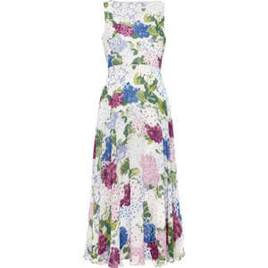 Hobbs Carly Floral Midi Sleeveless Dress